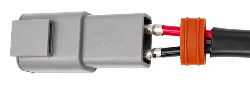 Power connector 2-pin wire inserted